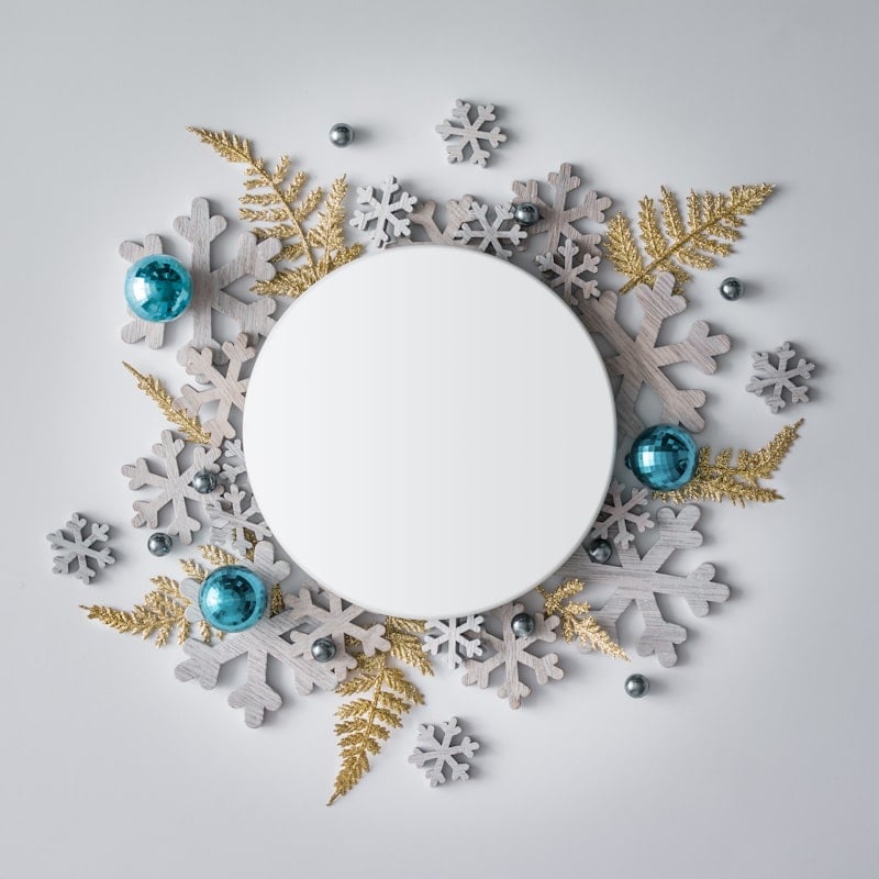 Round Decorative Wall Mirror (80 cm)